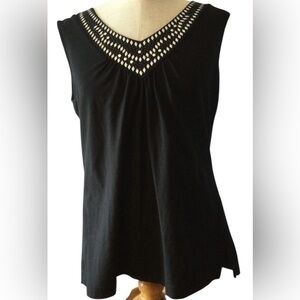 Company Collection Black Rhinestone Top Size Small